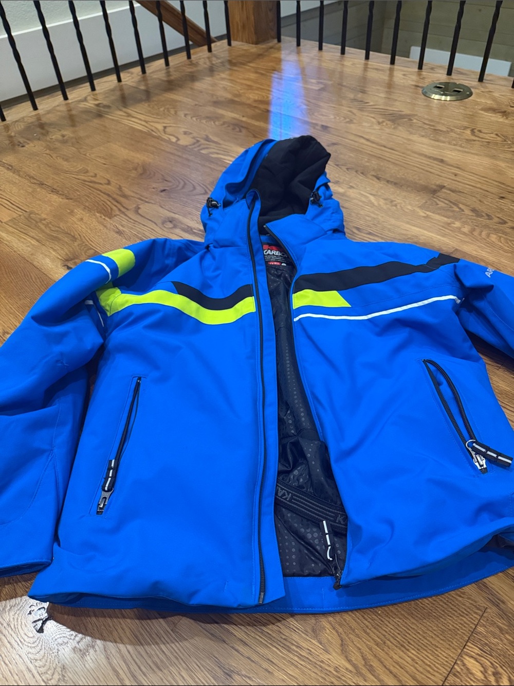 Kids Waterproof Blue Hooded Winter insulated coat